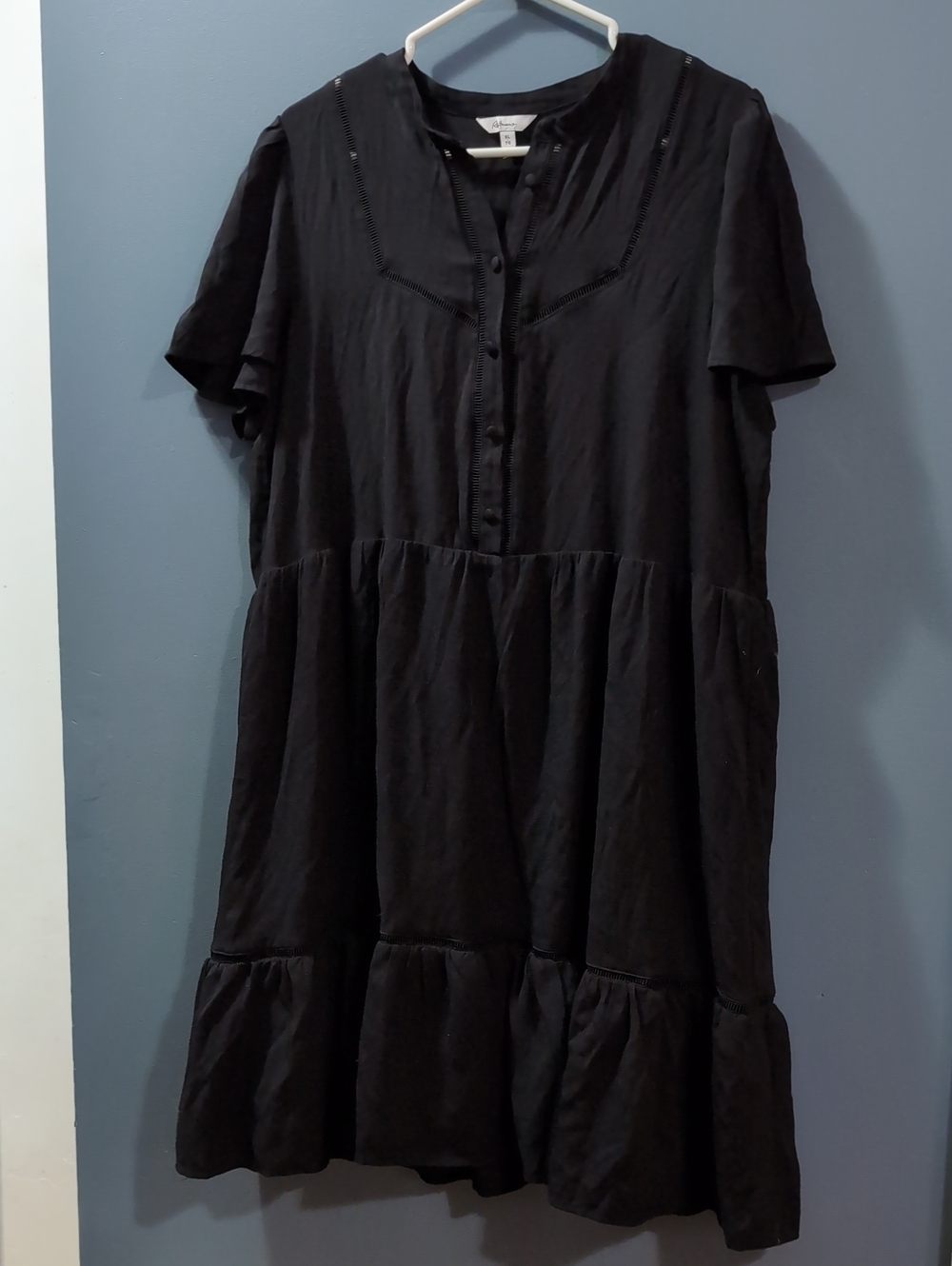 Ladies XL Teired Black Dress Reitmans Plus *Q4